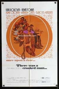 n552 THERE WAS A CROOKED MAN one-sheet movie poster '70 Douglas, Fonda
