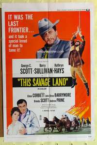 n559 THIS SAVAGE LAND one-sheet movie poster '69 George C. Scott, Sullivan