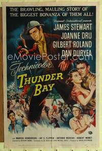 n570 THUNDER BAY one-sheet movie poster '53 Anthony Mann, James Stewart