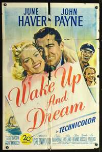 n608 WAKE UP & DREAM one-sheet movie poster '46 June Haver, John Payne