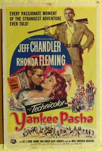 n631 YANKEE PASHA one-sheet movie poster '54 Jeff Chandler, Rhonda Fleming