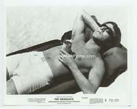 p121 GRADUATE 8x10 movie still R72 young Dustin Hoffman sunbathing!