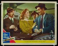 s183 ADVENTURE movie lobby card '45 Gable & Garson play roulette!