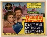 s042 ADVENTURES OF QUENTIN DURWARD movie title lobby card '55 Robert Taylor