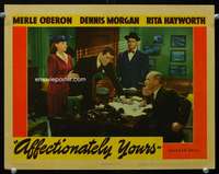 s188 AFFECTIONATELY YOURS movie lobby card '41 Rita Hayworth, Morgan