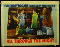 s194 ALL THROUGH THE NIGHT movie lobby card '42 Humphrey Bogart, Veidt