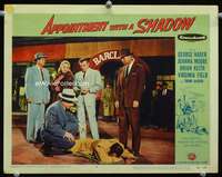 s207 APPOINTMENT WITH A SHADOW movie lobby card #8 '58 George Nader