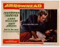 s210 ARROWHEAD movie lobby card #5 '53 Charlton Heston, Katy Jurado