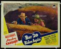 s224 BAR 20 RIDES AGAIN movie lobby card '35 Boyd as Hopalong Cassidy!