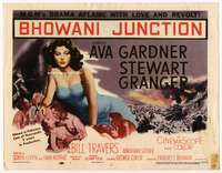 s049 BHOWANI JUNCTION movie title lobby card '55 super sexy Ava Gardner!