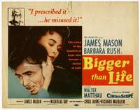 s051 BIGGER THAN LIFE movie title lobby card '56 Nicholas Ray, Mason, drugs!