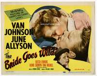 s055 BRIDE GOES WILD movie title lobby card '48 Van Johnson, June Allyson