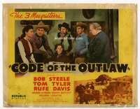 s062 CODE OF THE OUTLAW movie title lobby card '42 Three Mesquiteers!