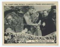 s004 FLASH GORDON Chap 5 movie lobby card '36 Crabbe holds Lawson!