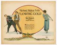 s077 FLOWING GOLD movie title lobby card '24 Anna Q. Nilsson, Rex Beach