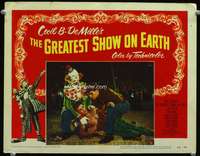 s028 GREATEST SHOW ON EARTH movie lobby card #8 '52 James Stewart