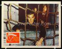 v168 14 HOURS movie lobby card #3 '51 Paul Douglas behind ropes!