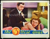 v172 3 WISE GUYS movie lobby card '36 Robert Young gives massage!