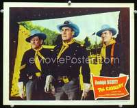 v175 7th CAVALRY movie lobby card '56 Randolph Scott, Jay C. Flippen