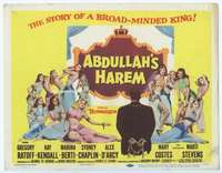 v018 ABDULLAH'S HAREM movie title lobby card '56 English sex in Egypt!