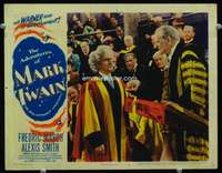 v184 ADVENTURES OF MARK TWAIN movie lobby card '44 Fredric March c/u