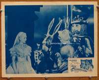 v189 ALICE IN WONDERLAND movie lobby card '50 Lou Bunin's puppets!