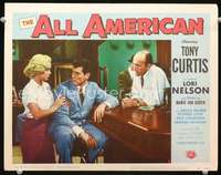 v190 ALL AMERICAN movie lobby card #2 '53Tony Curtis,Mamie Van Doren