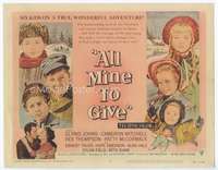 v022 ALL MINE TO GIVE movie title lobby card '57 Glynis Johns, Mitchell
