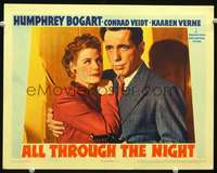 v193 ALL THROUGH THE NIGHT movie lobby card '42 Humphrey Bogart c/u!