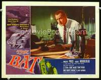 v214 BAT movie lobby card #2 '59 Vincent Price c/u in laboratory!