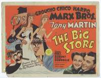 v033 BIG STORE movie title lobby card '41 Marx Bros, Al Hirschfeld art!