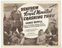 v044 CRASHING THRU movie title lobby card R40s James Newill as Renfrew!