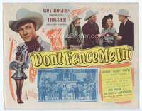 v054 DON'T FENCE ME IN movie title lobby card '45 Roy Rogers, Dale Evans