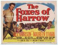 v064 FOXES OF HARROW movie title lobby card '47 Rex Harrison, O'Hara