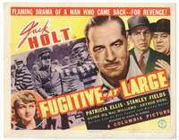 v067 FUGITIVE AT LARGE movie title lobby card '39 Jack Holt, Patricia Ellis