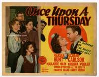 v123 ONCE UPON A THURSDAY movie title lobby card '42 maid's night out!