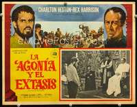 y345 AGONY & THE ECSTASY Mexican movie lobby card '65 Charlton Heston