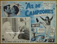 y346 ALL AMERICAN Mexican movie lobby card '53 Van Doren, football!