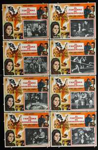 y280 BLACKBEARD'S GHOST 8 Mexican movie lobby cards '68 Disney, Ustinov