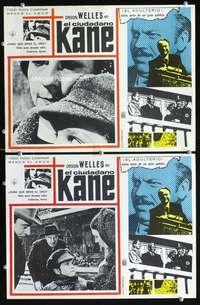 y325 CITIZEN KANE 2 Mexican movie lobby cards R60s Orson Welles classic