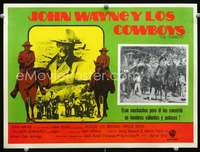 y360 COWBOYS Mexican movie lobby card '72 big John Wayne, Bruce Dern