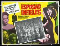 y368 ESPOSAS INFIELES Mexican movie lobby card '56 unfaithful wives!