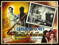 y373 HARRIET CRAIG Mexican movie lobby card '50 Joan Crawford, Corey