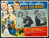 y374 HIGH SOCIETY Mexican movie lobby card '56 Sinatra,Crosby,Kelly
