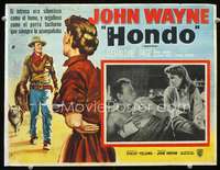 y375 HONDO Mexican movie lobby card '53 John Wayne, Geraldine Page