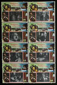 y284 HOUSE OF DARK SHADOWS 8 Mexican movie lobby cards '70 vampires!