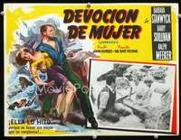 y380 JEOPARDY Mexican movie lobby card '53 Barbara Stanwyck, noir!