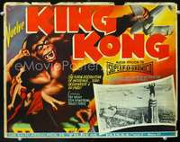 y382 KING KONG Mexican movie lobby card R50s Kong on Empire State!