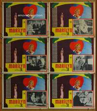 y297 MARILYN 6 Mexican movie lobby cards '63 sexy Monroe biography!