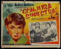 y406 SECRET PEOPLE Mexican movie lobby card R50s young Audrey Hepburn!
